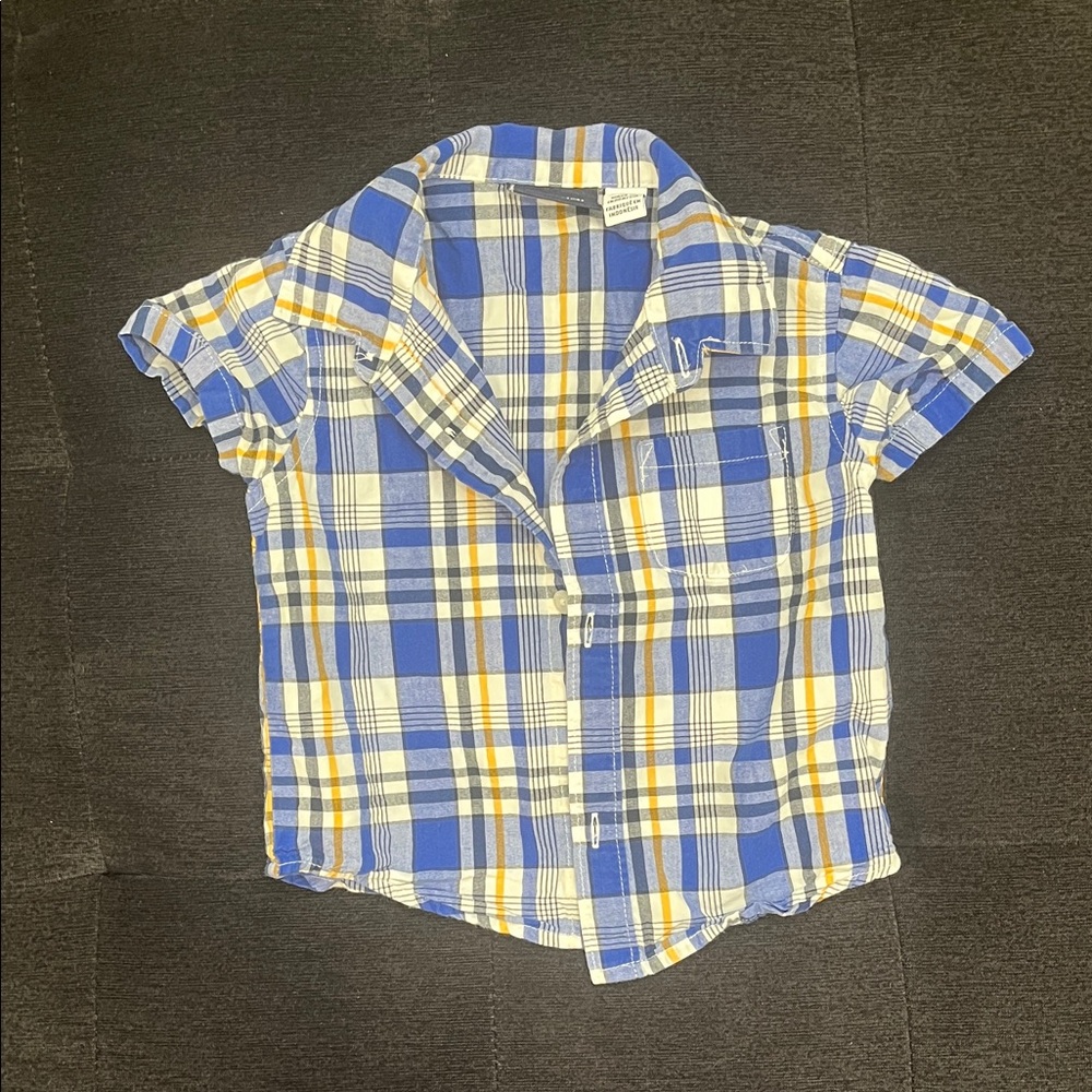 Plaid Button Down T-Shirt